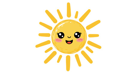 sun, cartoon, vector, illustration, smile, summer, cute, weather, fun, clouds