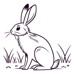 Obraz premium rabbit on a white background