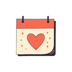 calendar with heart