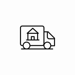 delivery truck icon sign vector
