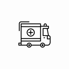 emergency ambulance icon sign vector
