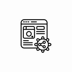 instagram webpage sharing icon sign vector