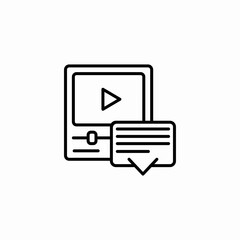 video comment icon sign vector