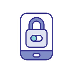Mobile Lock icon vector