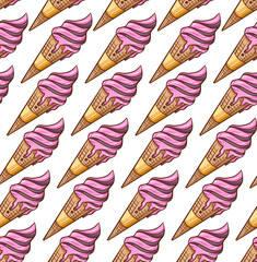 ice cream background pattern.ai