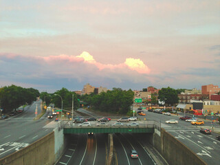 Urban Sunset Overpass