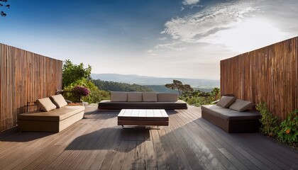 modern secluded seating area with a view