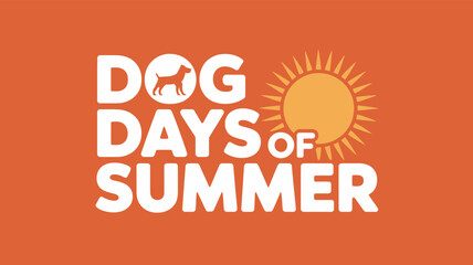 Dog Days of Summer Sunset Pet Heatwave Seasonal Hot Weather Graphic