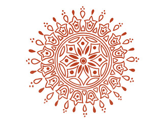 Rangoli, kolam,alpona, mandana for diwali, onam, indian wedding Traditional Indian folk art design with isolate background