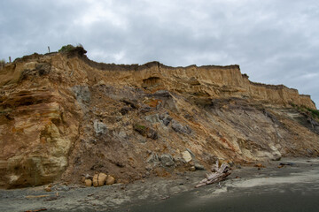 Eroded Cliffside at the Beach