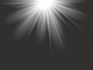 Sunlight or Flare Light Isolated on Transparent Background