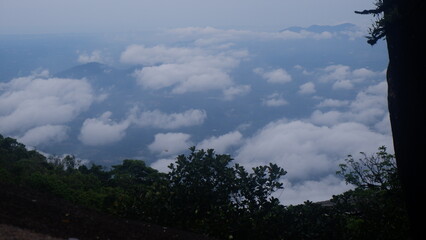 View of cloud from a mountain view