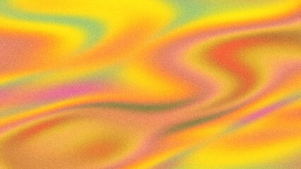 Rainbow gradient wave pattern in neon yellow, pink, orange. Retro 80s, vaporwave style, fluorescent glow, liquid texture. Background, posters, digital art, modern 90s 2000s y2k creative summer banner