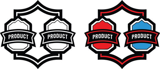 vintage product badge set