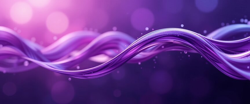 Abstract purple theme curved wave fluids flowing on black background, gradient glass flow background for banner wallpaper poster cover design with design