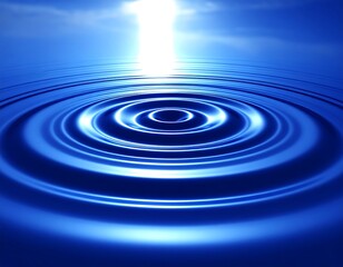 Abstract ripples on deep blue water