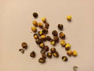 Close-up of vibrant roasted chickpeas, roasted garbanzo beans. A healthy, crunchy snack. Great for food blogs, healthy eating, and vegan dishes.
roasted garbanzo beans