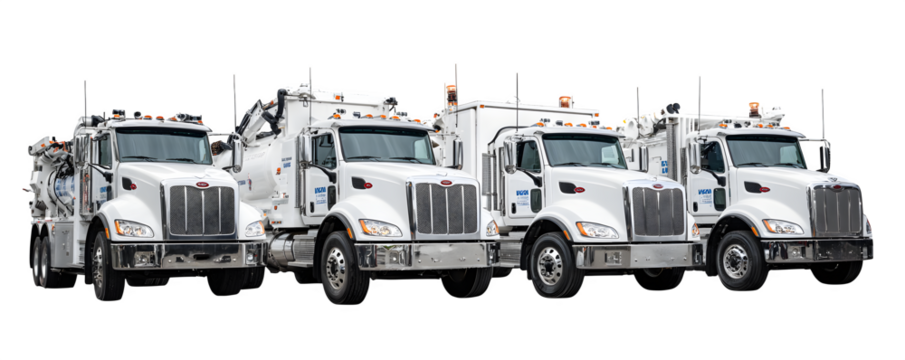 Clean Transparent-Background Studio-Lit Four hydro vacuum excavation commercial stock asset, PNG cutout, ideal for video overlays and marketing materials, professional graphics