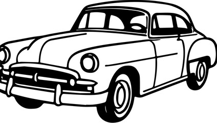 retro car vector illustration