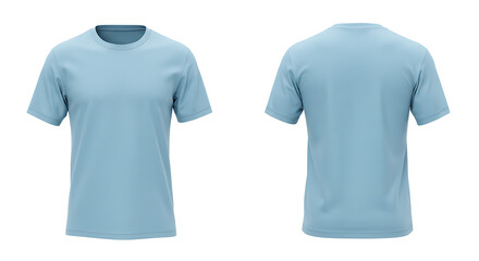 Light blue shortsleeve tshirt shown from front and back