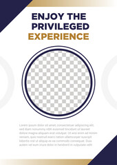 Luxury Flyer Template with Elegant Gold and Navy Design for Premium Promotions