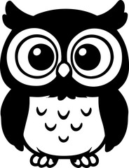 owl on white background