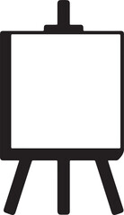 Obraz premium Simple black and white illustration of an artist's easel ready for art creation