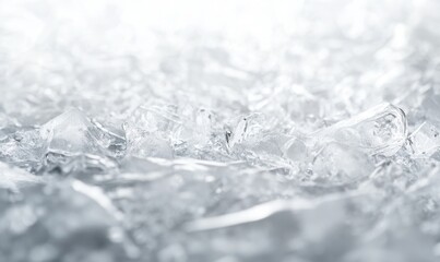 minimalist background of soft ice texture, clean white tones, smooth surface, cold subtle reflection 