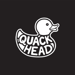 Another Quack Head rubber duck in comic style with quirky attitude. Vector illustration design.