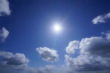 Blue sky cloudy  weather