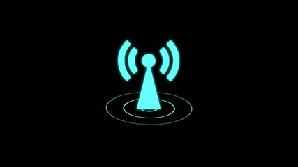 Wi-fi wireless internet network net connection icon logo wi-fi . technology wireless signal icon. wi-fi hotspot icon animated video - Powered by Adobe