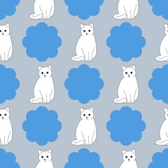 Cute cat pattern images are suitable for printing on product surfaces.