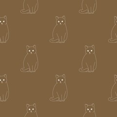 Cute cat pattern images are suitable for printing on product surfaces.