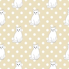Cute cat pattern images are suitable for printing on product surfaces.