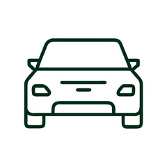 Obraz premium Front view of a sleek car in minimalistic line art style 