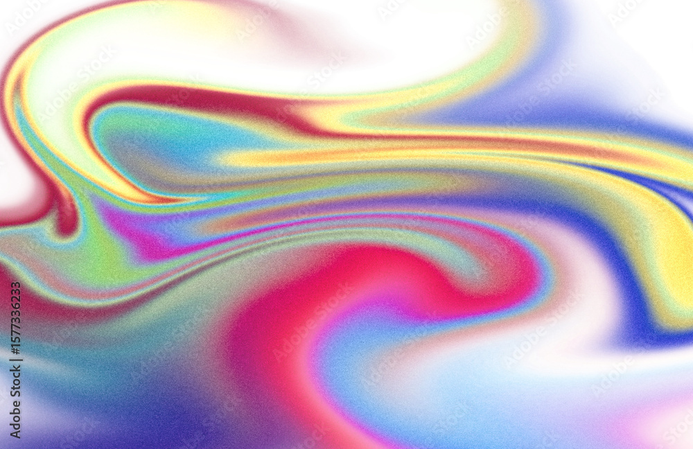 Poster holographic grainy gradients shape cutout on transparent background, retro color noisy gradient back