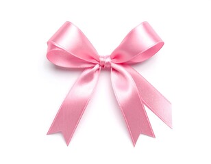 Pink satin ribbon bow
