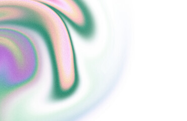 Holographic grainy gradients shape cutout on transparent background, retro color noisy gradient backdrop design cutout, liquid fluid mesh color gradient