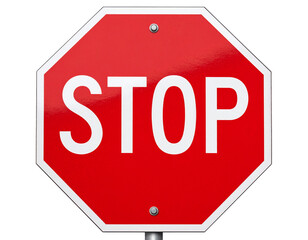 stop sign on white background