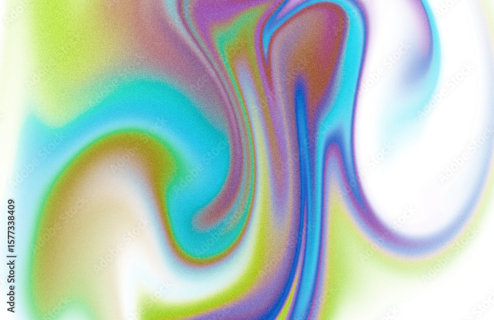 Poster holographic grainy gradients shape cutout on transparent background, retro color noisy gradient back