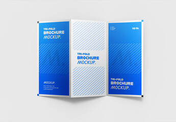 Tri Fold Brochure Mockup Template