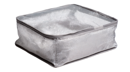 Lightweight mesh packing cube background isolated on a Transparent background, PNG file.