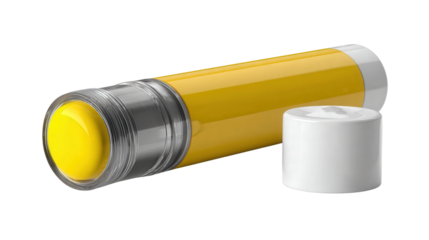 Lip balm tube background isolated on a Transparent background, PNG file.