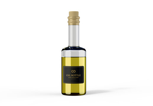 Glass Oil Bottle Mockup Design