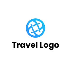 Global Worldwide Travel Connect Logo Vector Abstract Illustration Icon Design Template Element 