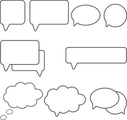 Obraz premium Blank empty speech bubbles vector illustration speech balloon