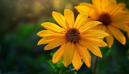 Fototapeta premium yellow summerflower in the garden