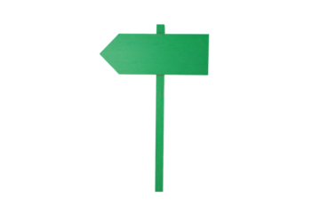Green Wooden Signpost With An Arrow Pointing Left Isolated On A Transparent Background Transparent Background