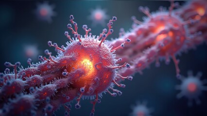 Obraz premium Mitochondrial Fission and Fusion