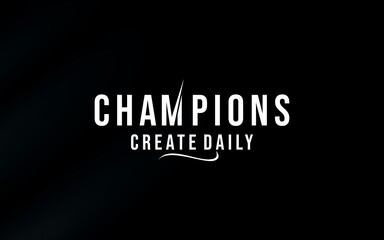 Motivational phrase presented in bold font on a sleek black background enhancing the text's emphasis.